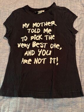 Self Esteem Black Short-Sleeve Tee with White Slogan